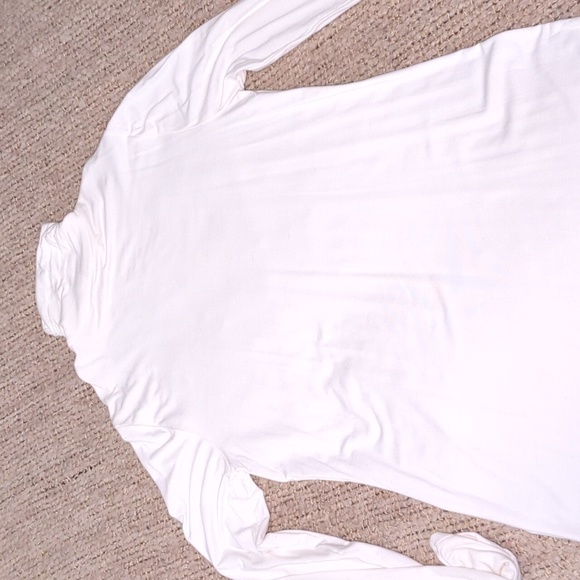 White Mock Neck long sleeve top - Picture 7 of 9